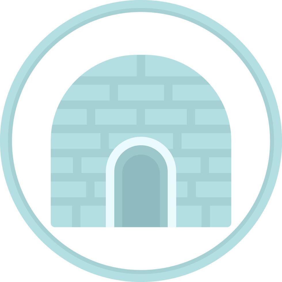 Igloo Landscape Glyph Icon vector