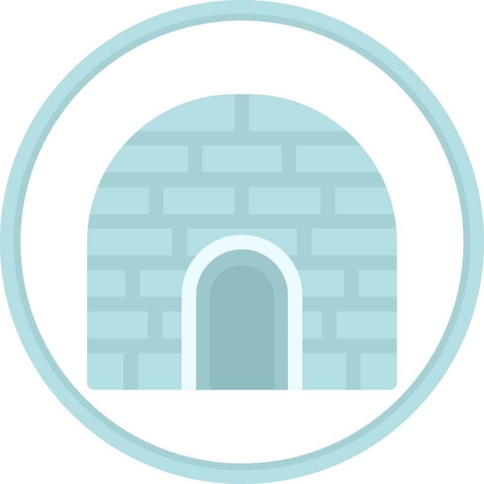 Igloo Landscape Glyph Icon vector