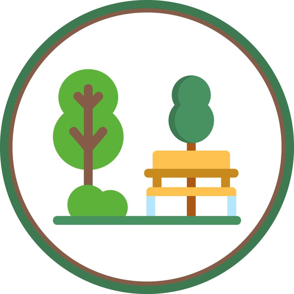 icono de glifo de paisaje de parque vector