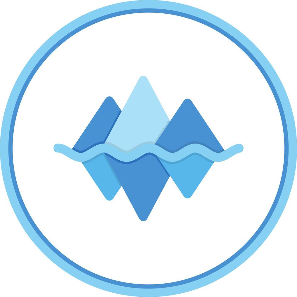 Iceberg Landscape Glyph Icon vector