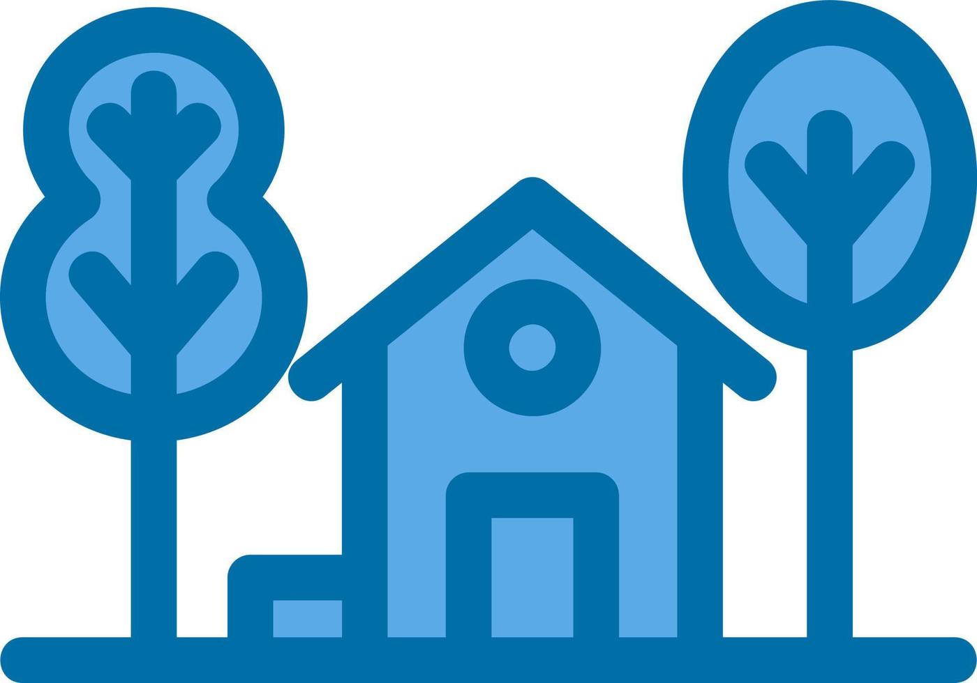 Home Landscape Glyph Icon vector
