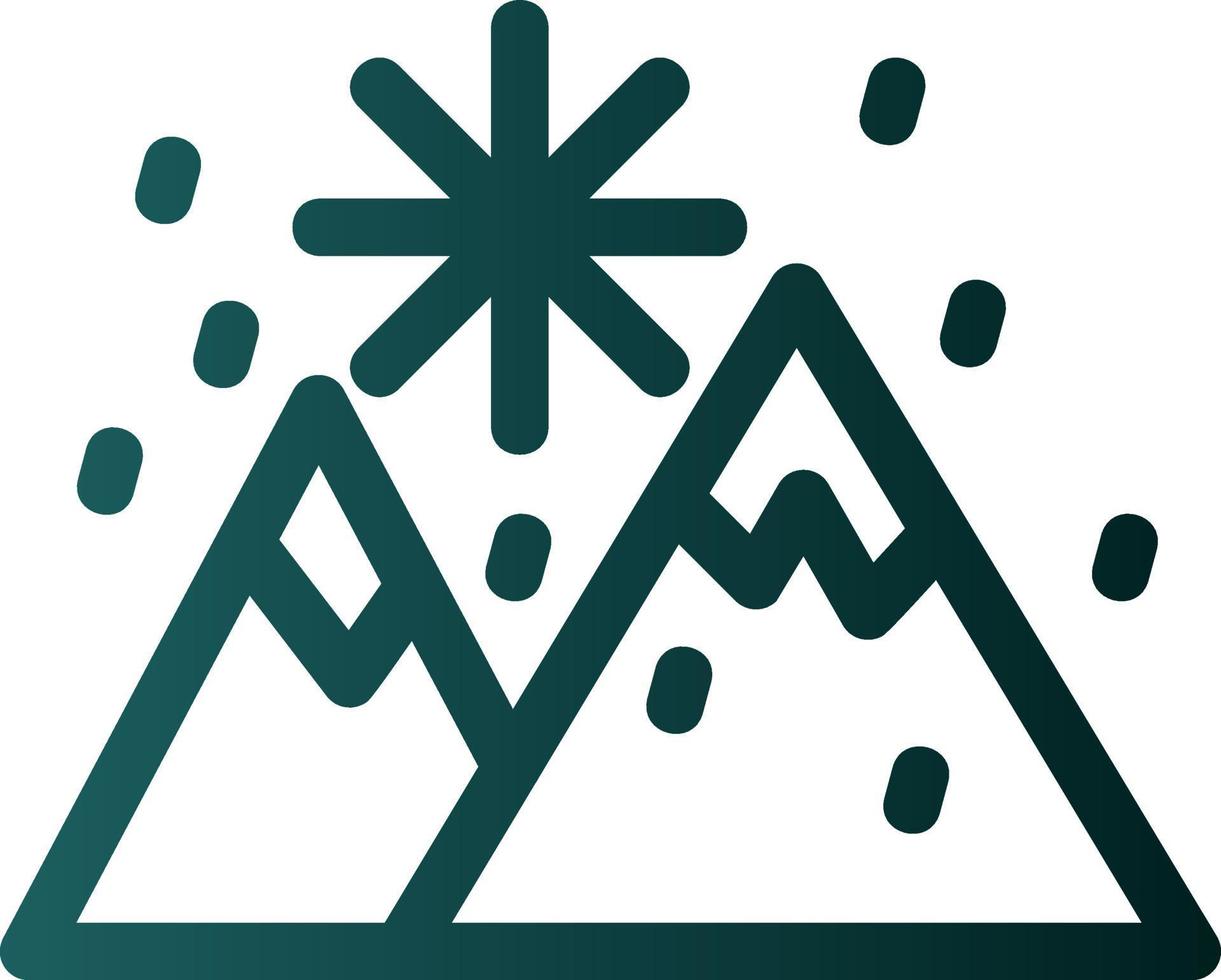 Snow Landscape Glyph Icon vector