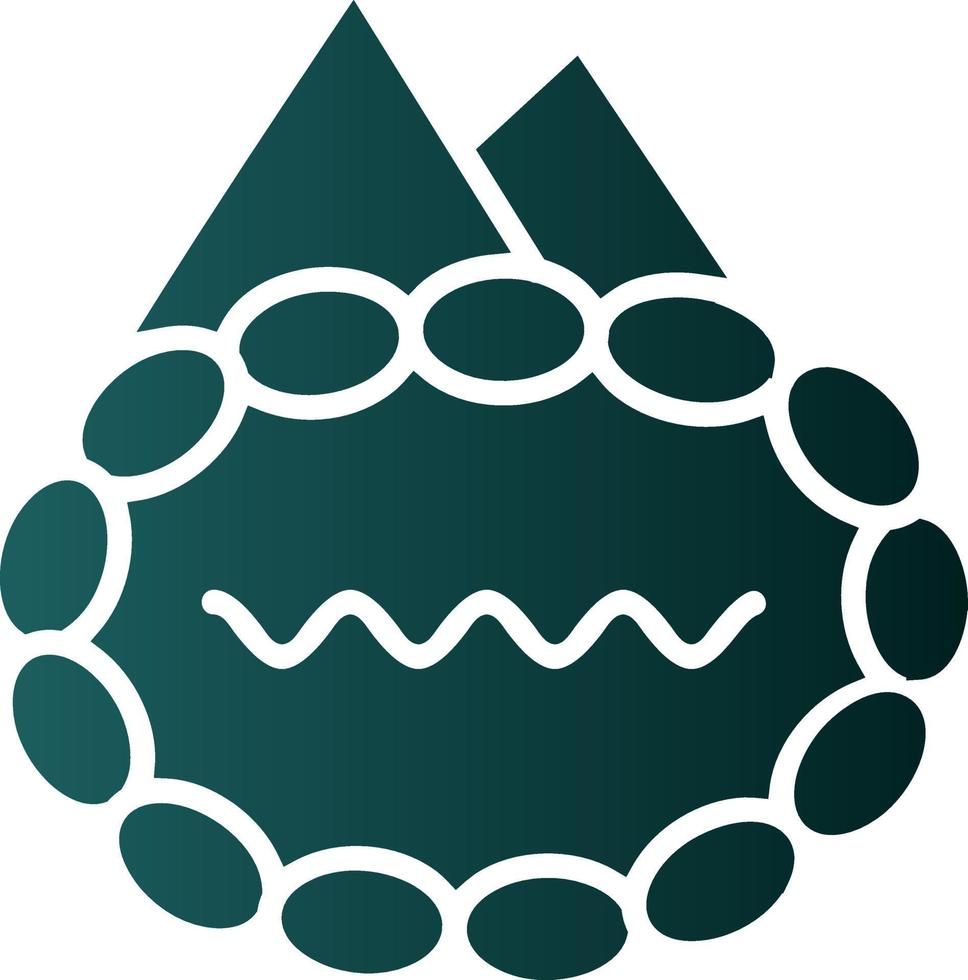 Hot Spring Landscape Glyph Icon vector