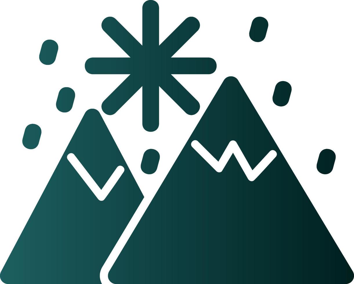 Snow Landscape Glyph Icon vector