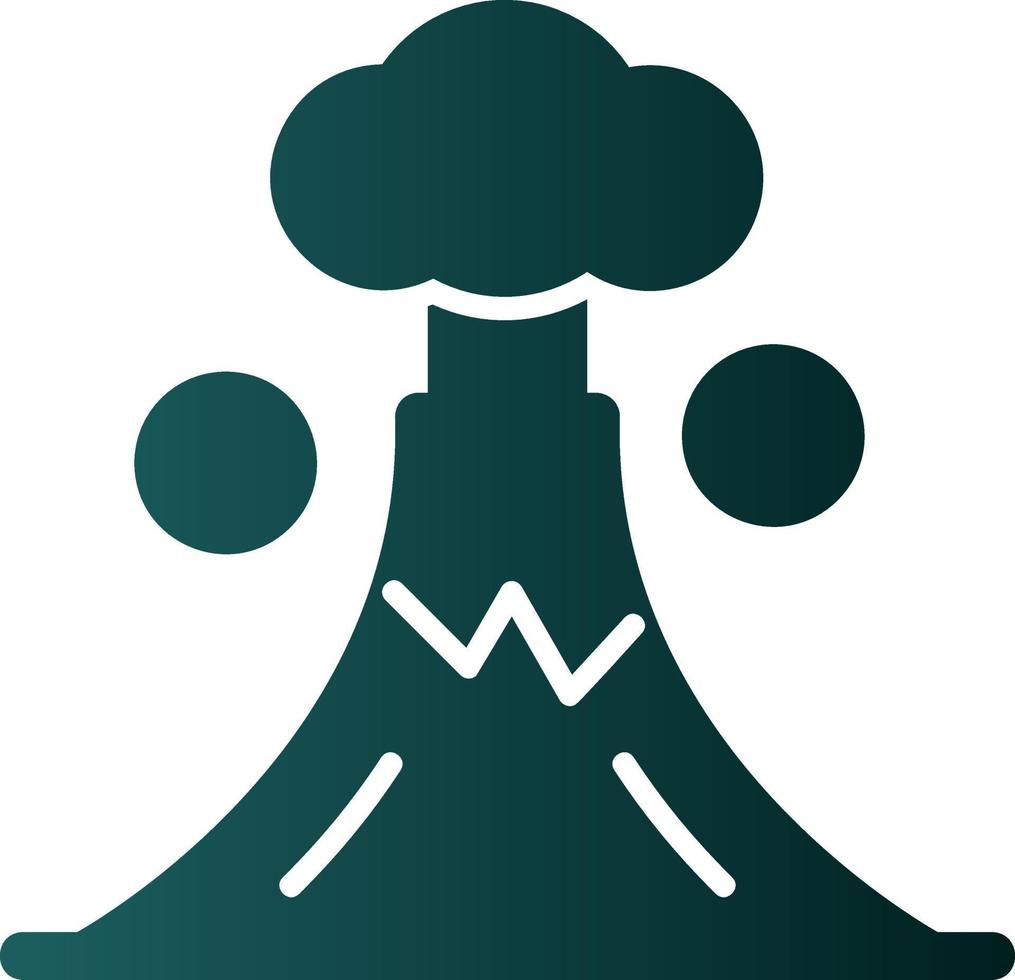 Volcano Landscape Glyph Icon vector
