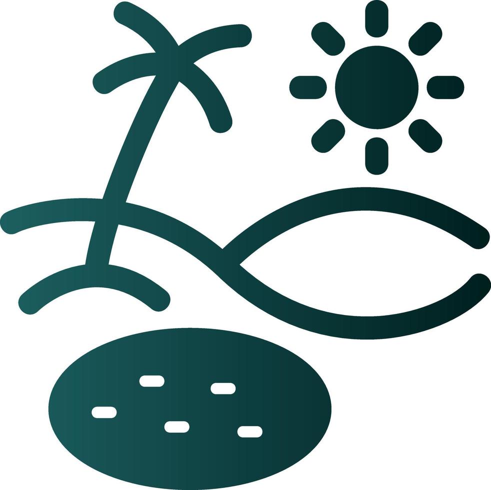 Oasis Glyph Icon vector