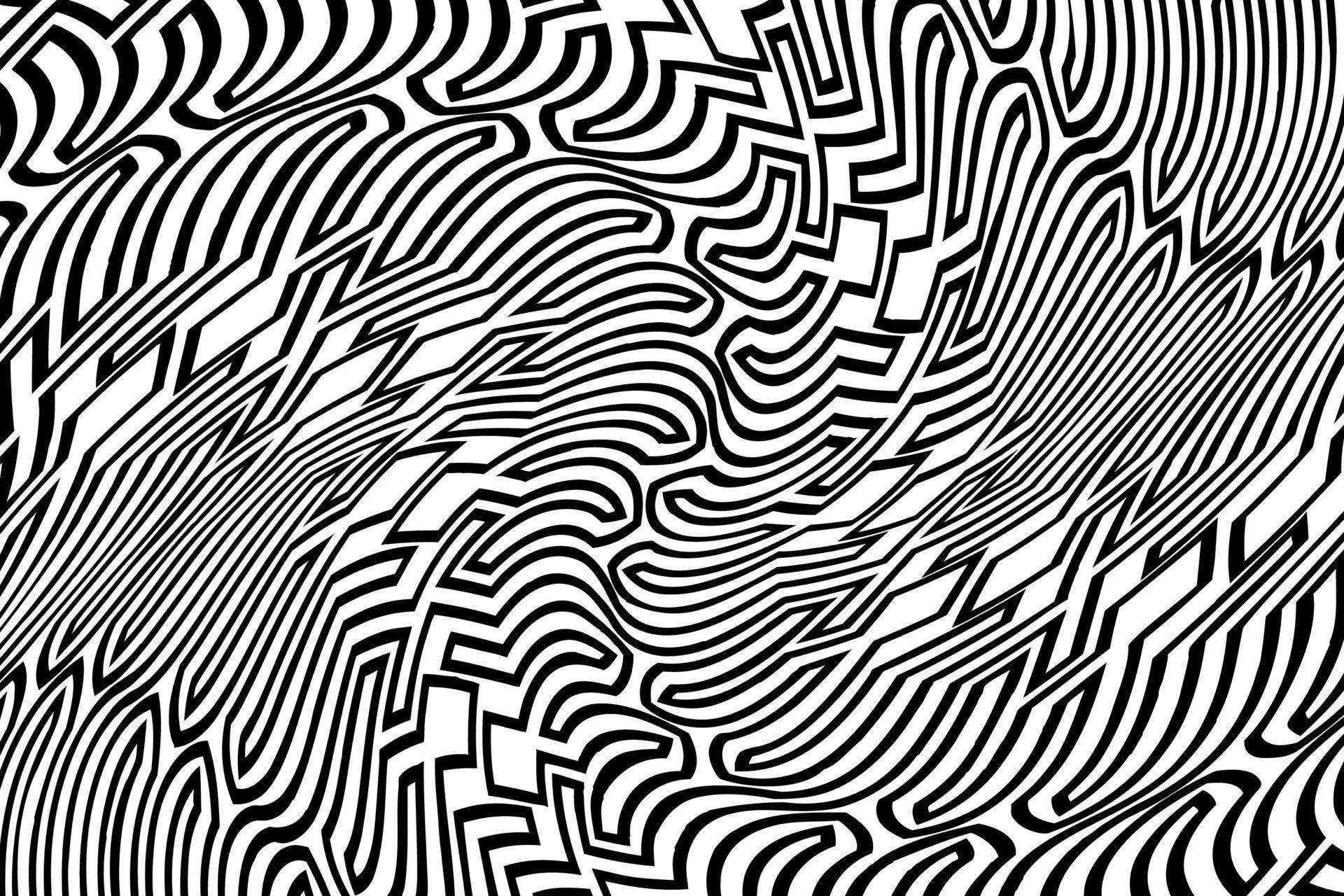 Black and white abstract background with lines. Background pattern