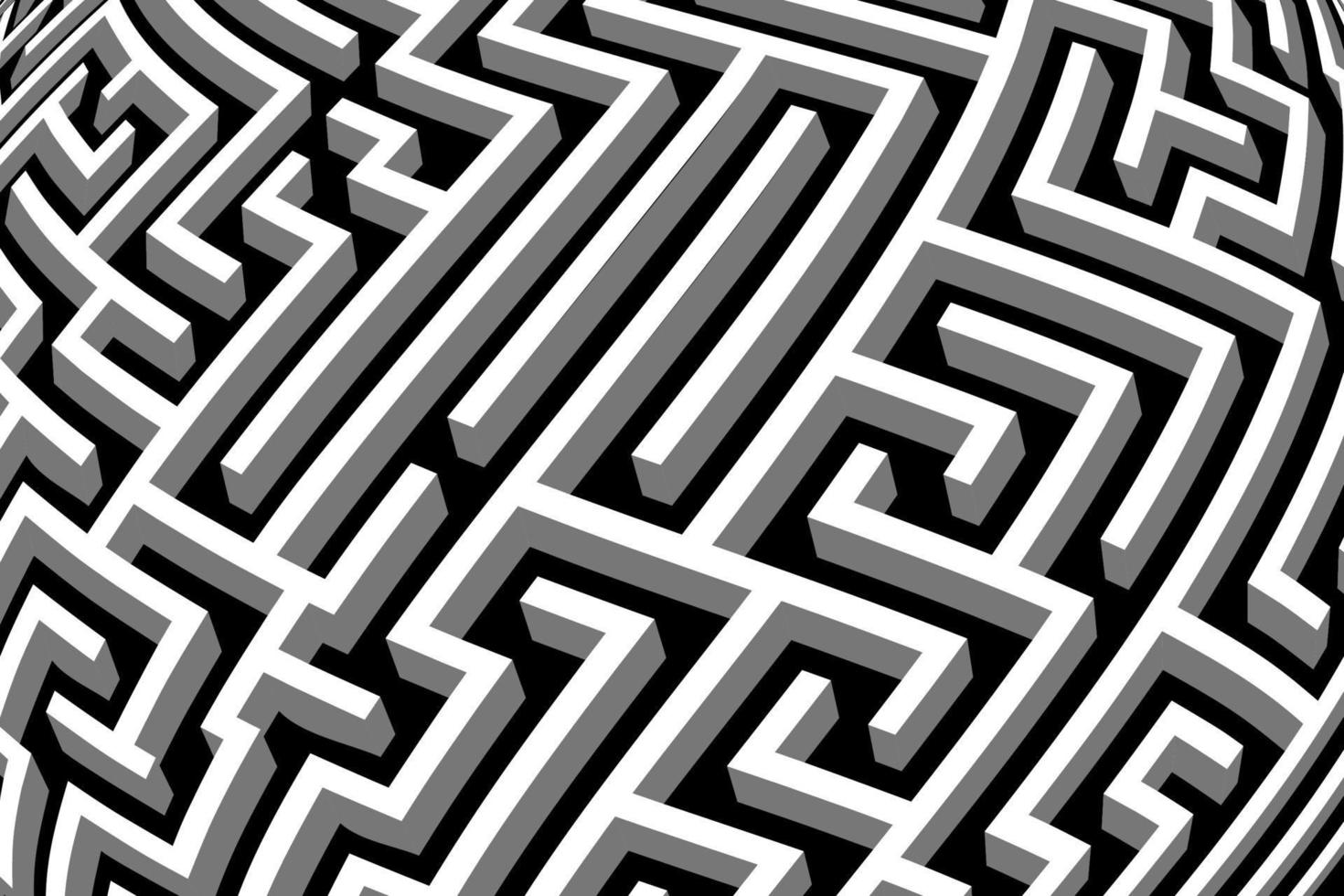 Maze background. Labyrinth with walls and paths, isometric, 3D rendering, abstract backdrop. vector