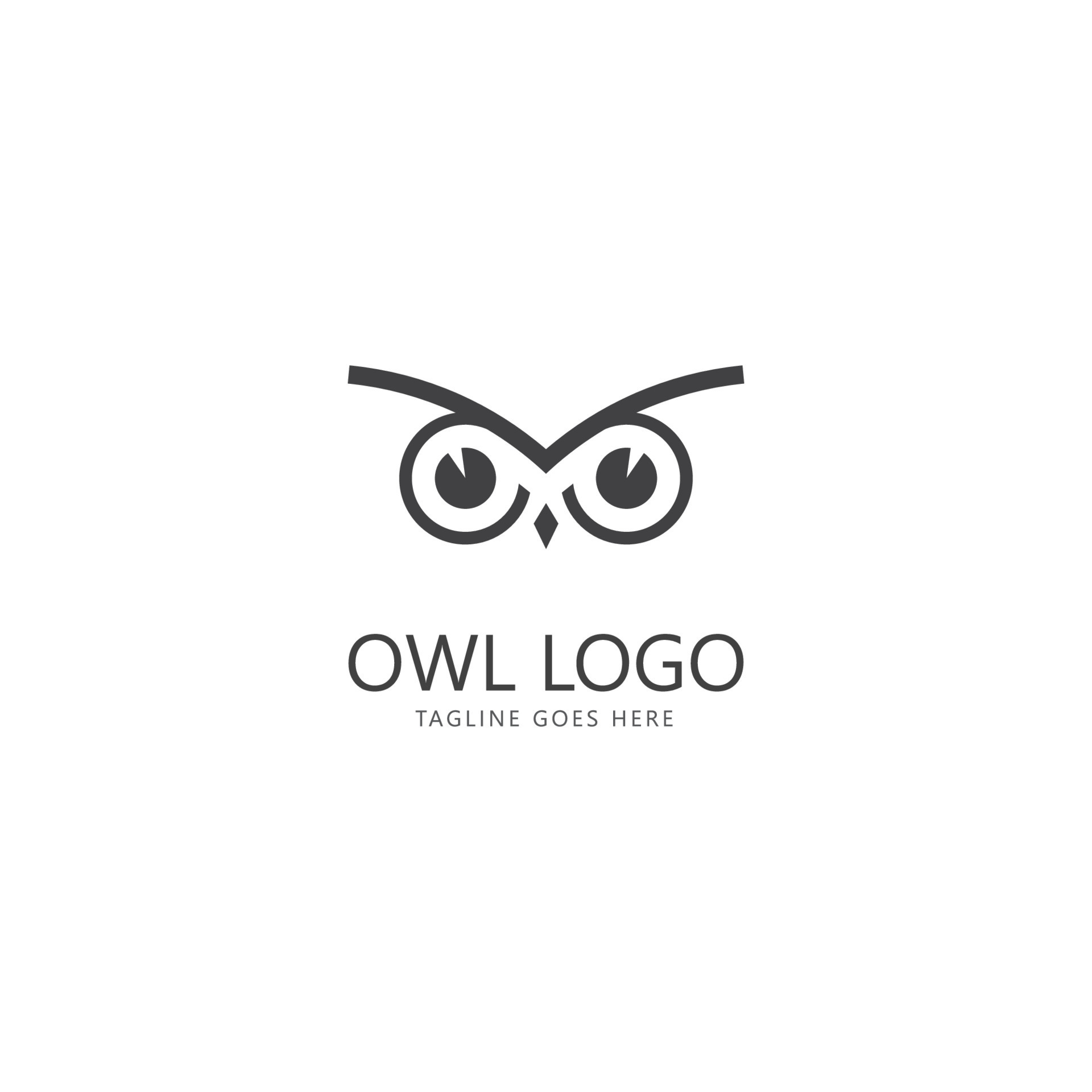 owl eye logo design template 15840610 Vector Art at Vecteezy