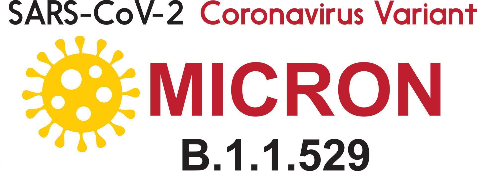 nueva cepa covid-19, variante omicron. pandemia de coronavirus, pancarta vector