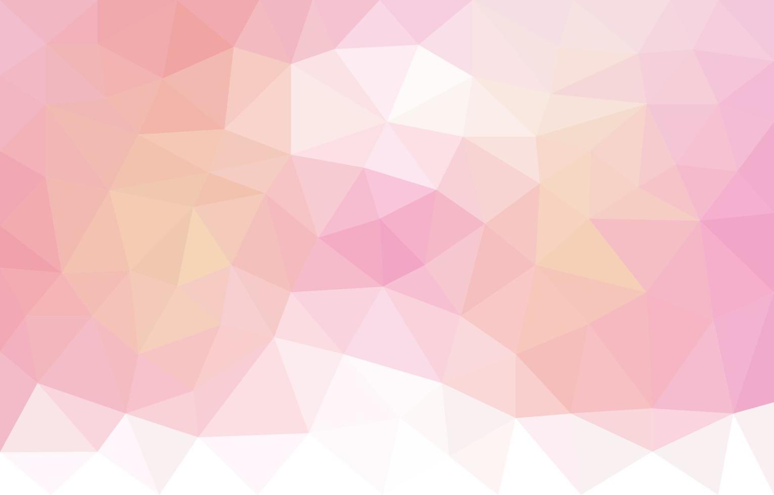 Pastel Pink Triangular Triangulation Polygon Design Background vector