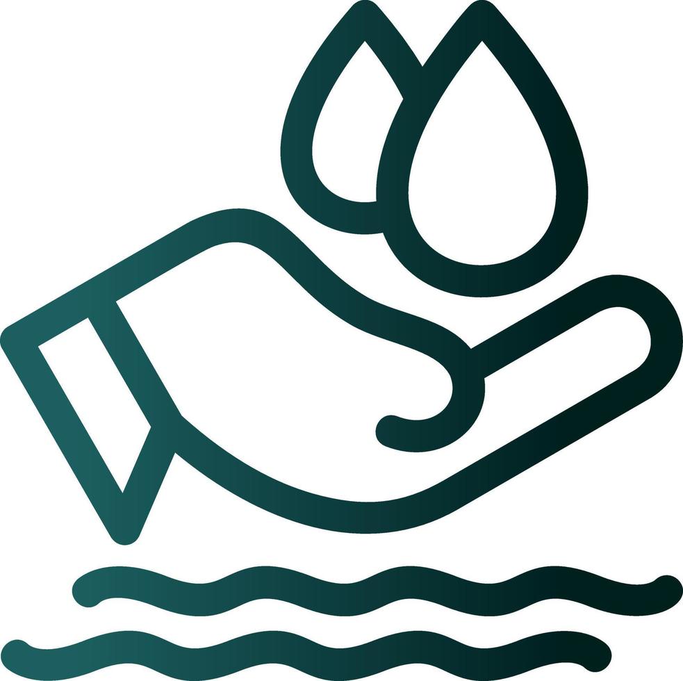 Save Water Flat Icon vector
