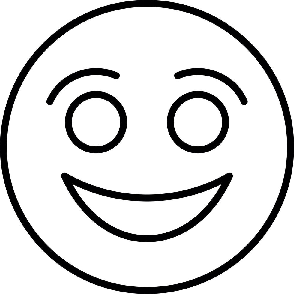 Smiling Face Vector Icon Design