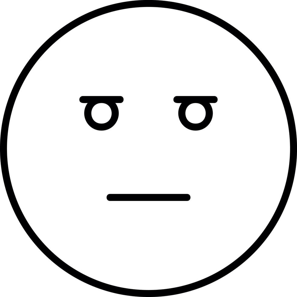 Expressionless Face Vector Icon Design