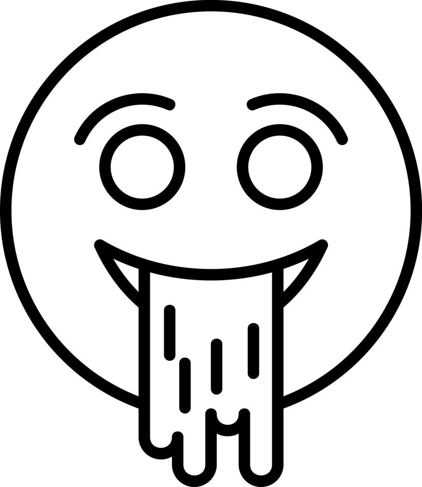 Face Vomiting Vector Icon Design