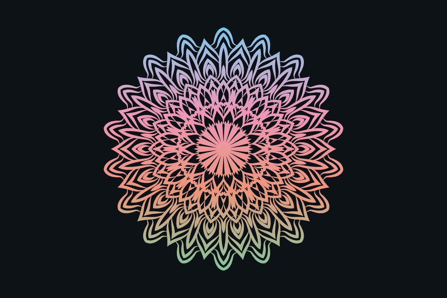 Elegant ethnic styled mandal islamic background  free vector