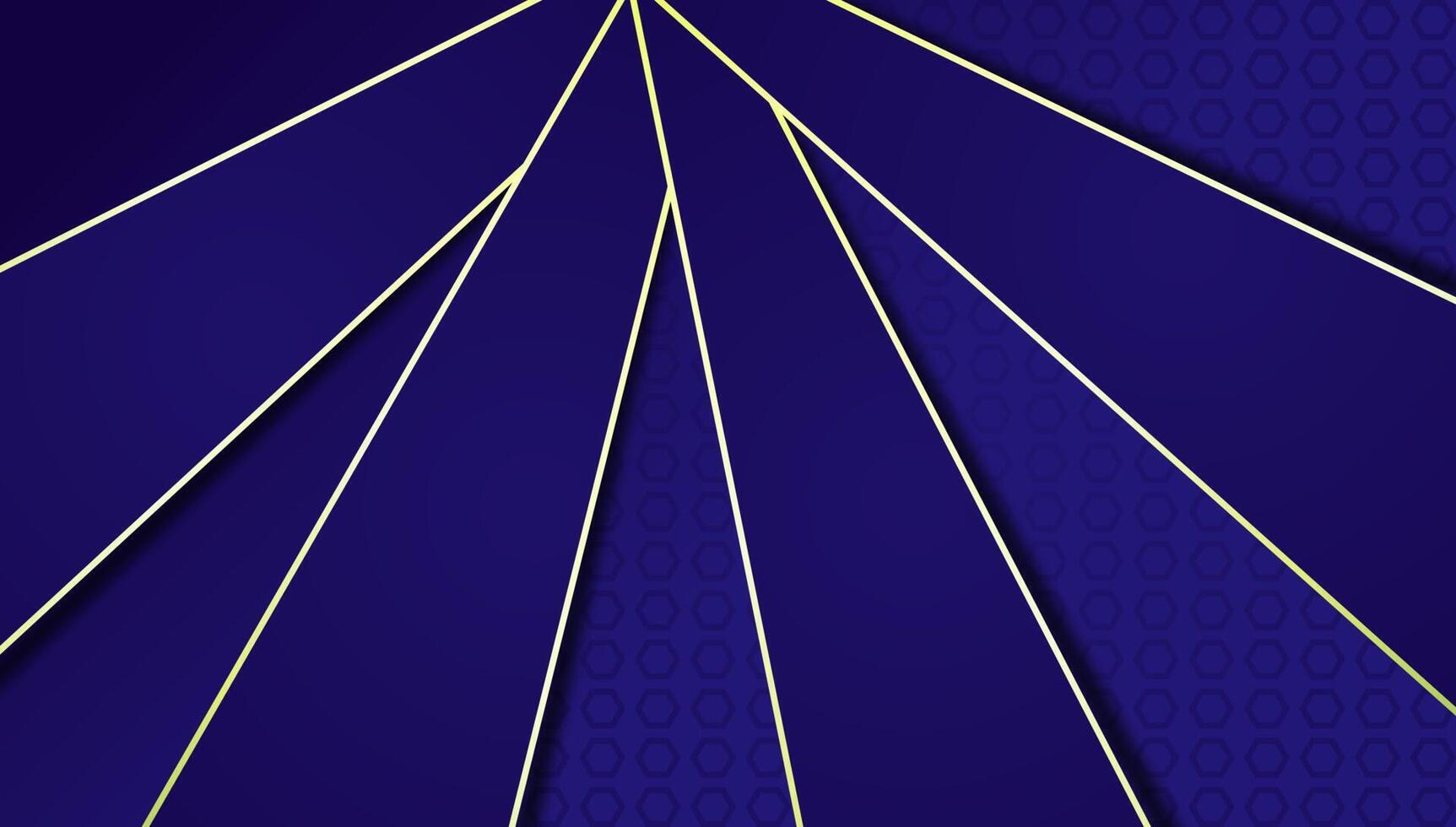 Abstract modern blue gold line background shape zig zag vector