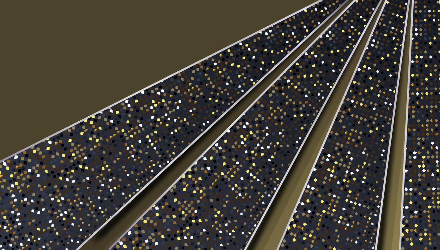modern green gold line background shape frame vector