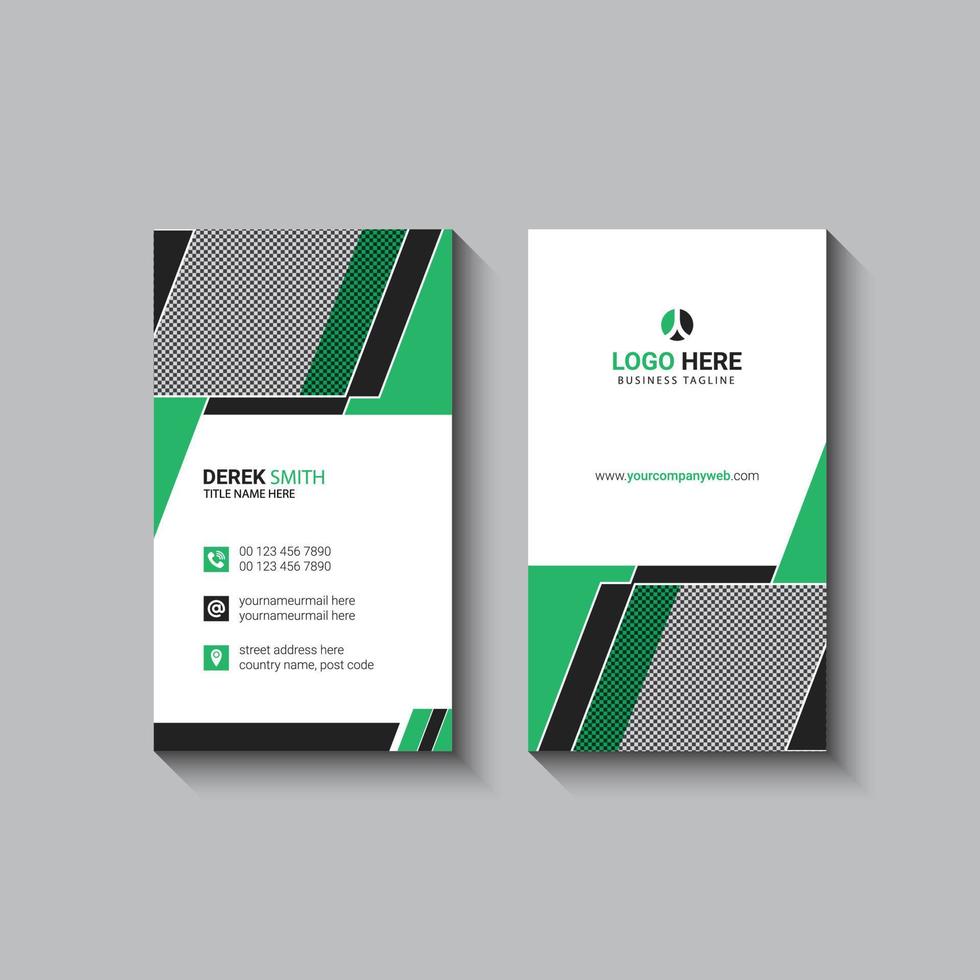 Vector modern business card vertical template design pro