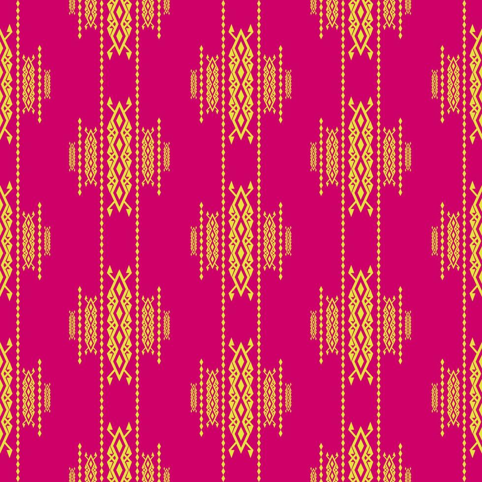 Ethnic aztec traditional colorful pattern. Traditional color ethnic tribal aztec abstract geometric shape seamless pattern background. Batik, sari ethnic surface pattern design for textile. vector