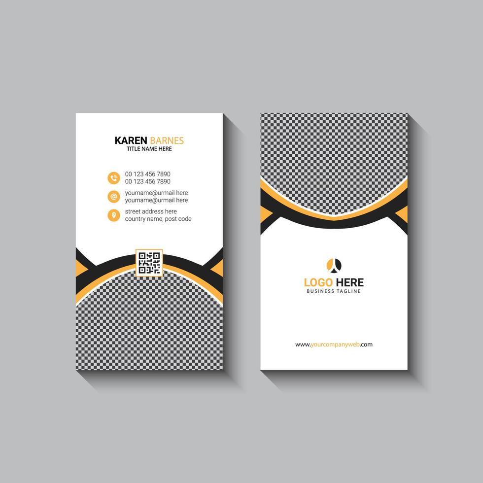 business card vertical template design free vector