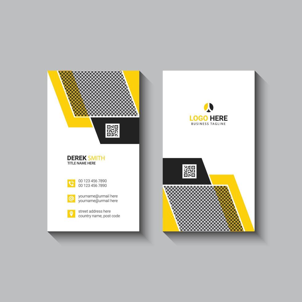 business card vertical template design free vector