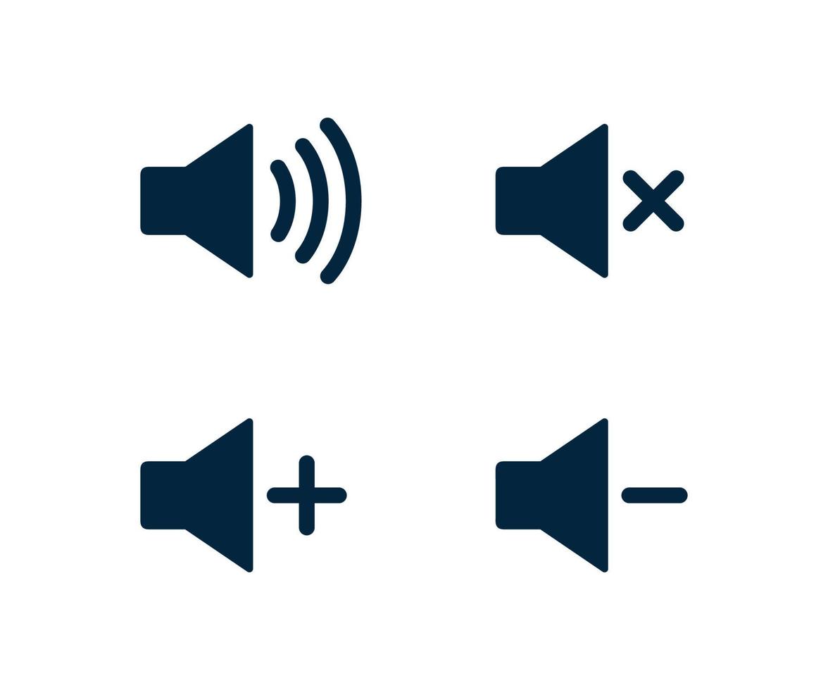 vector de conjunto de iconos de altavoz. icono de volumen conjunto de iconos de sonido.