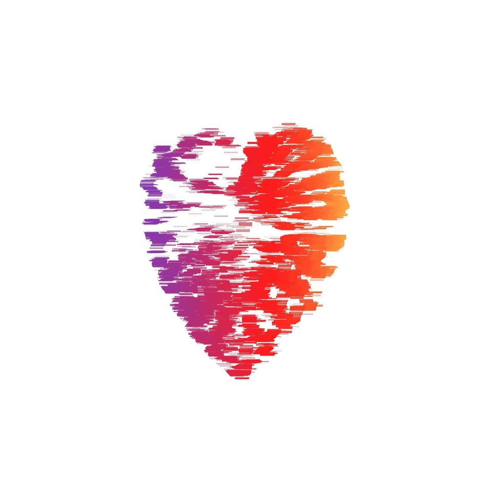 Abstract modern heart love sign heart shape. Creative and stylish vector design on white background