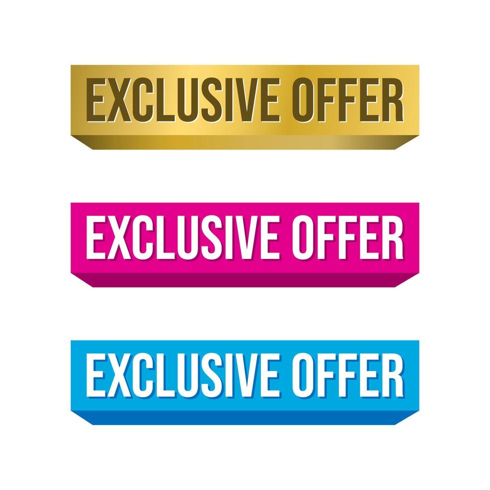 Exclusive offer shopping premium icon label design vector