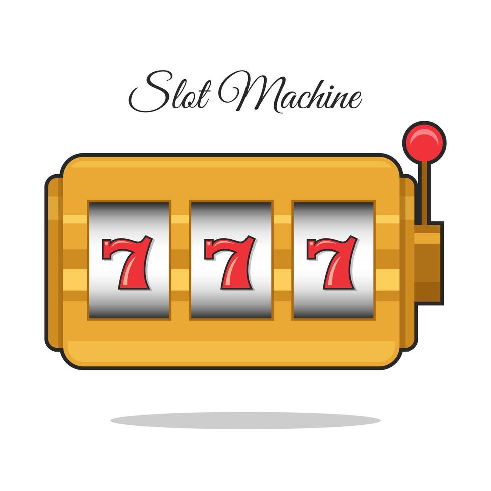 Slot machine simple illustration design vector