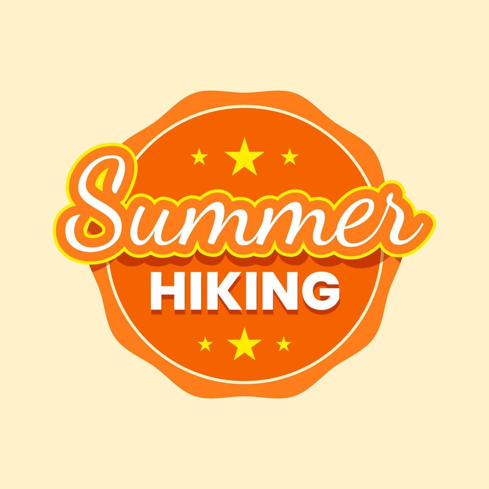 Summer hiking icon label sign design vector