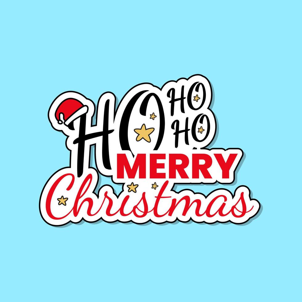 Christmas Santa Sticker Icon Label Design Vector