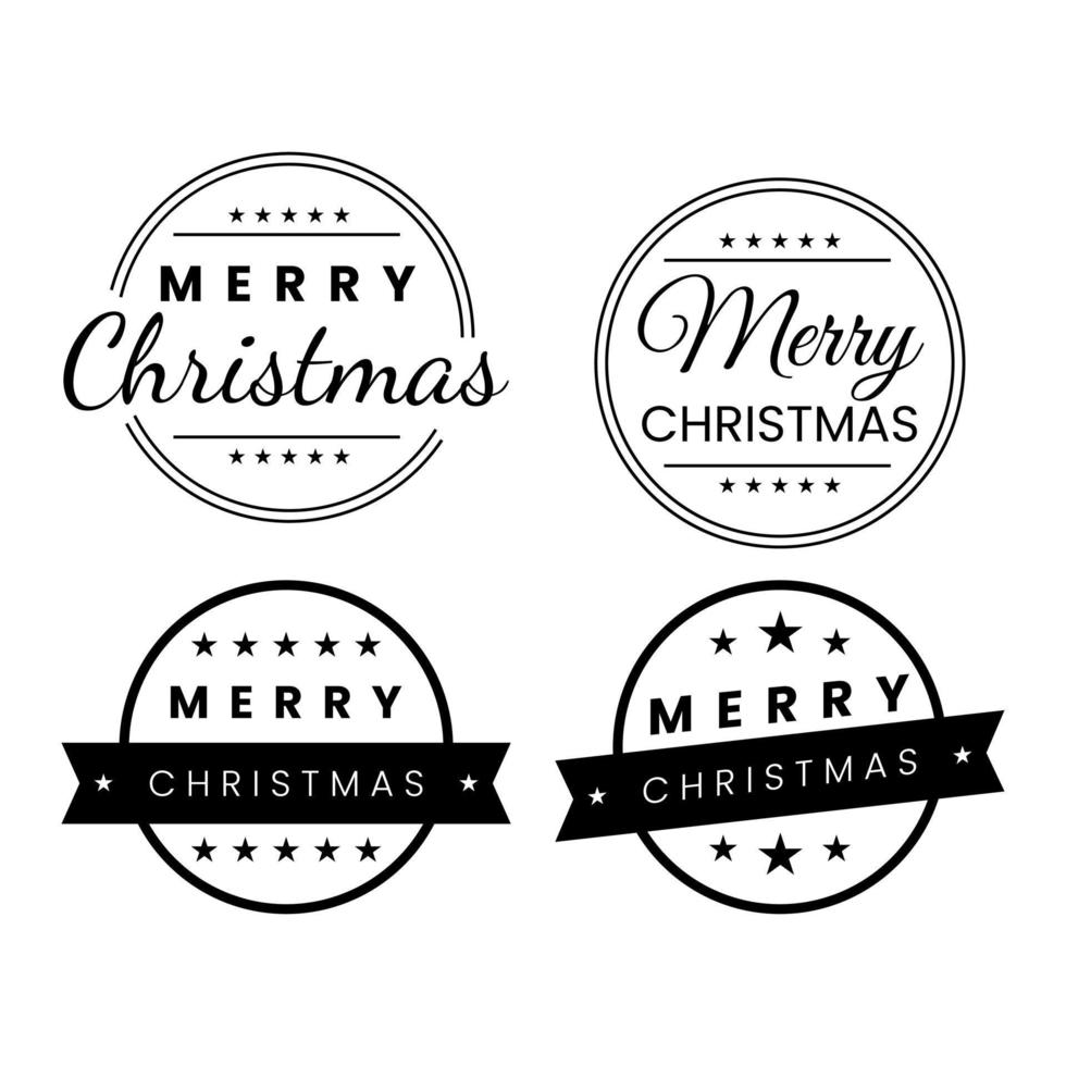 Merry christmas hoildays label sign symbol design vector
