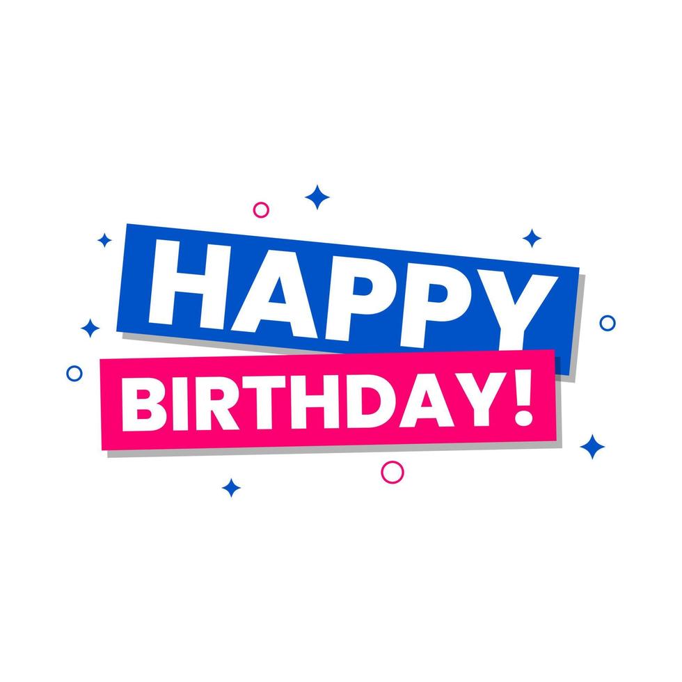 Happy birthday greeting typography design vector