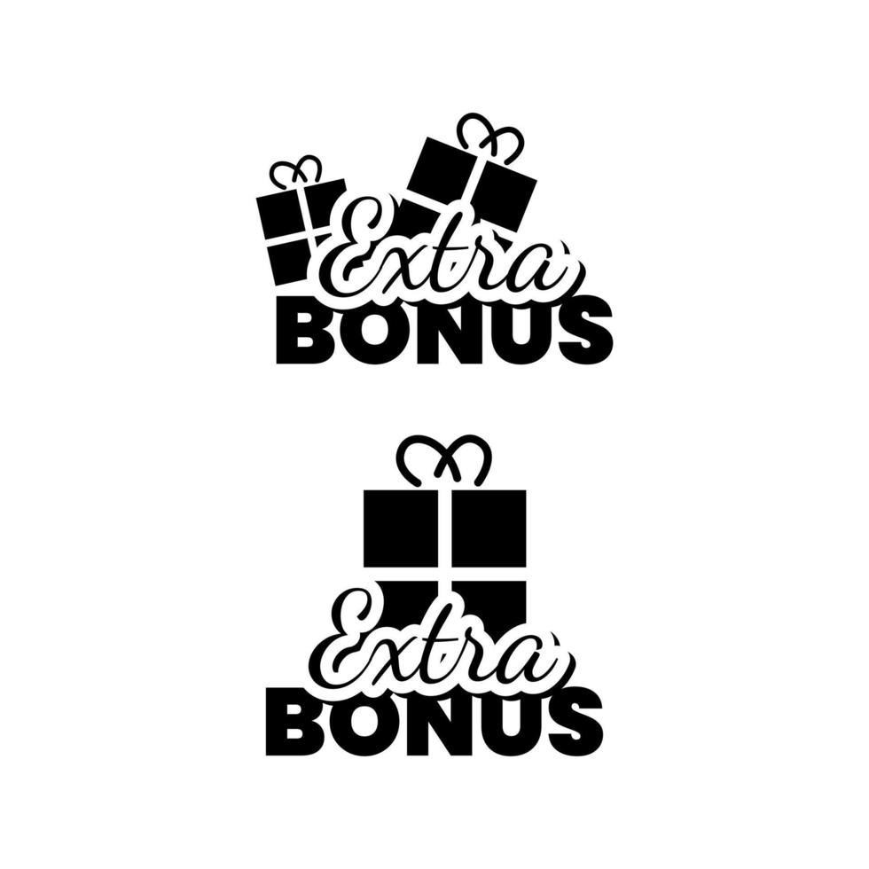 Extra bonus products gift learning icon sign design vector