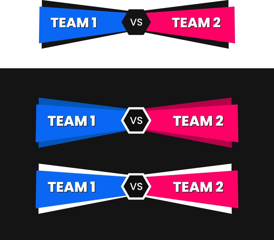 Team Versus Sports Games Symbol Label Design Vector