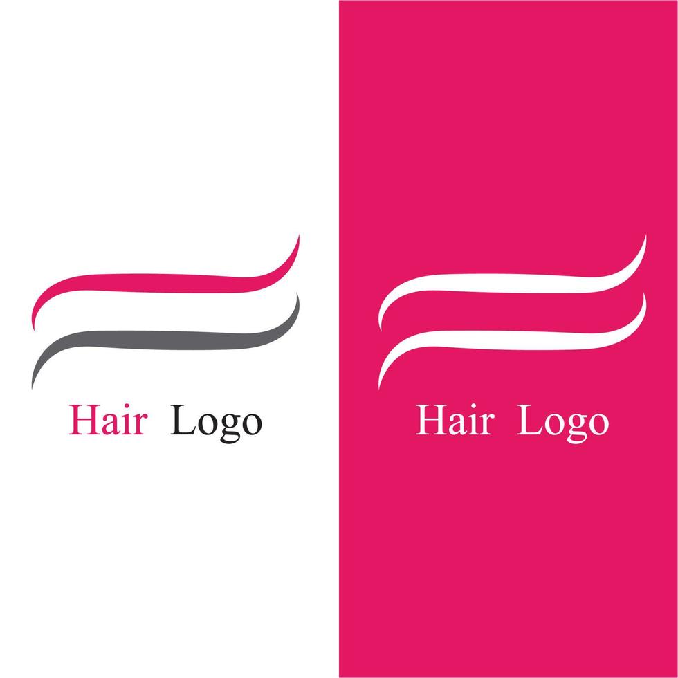 hair wave logo template vector