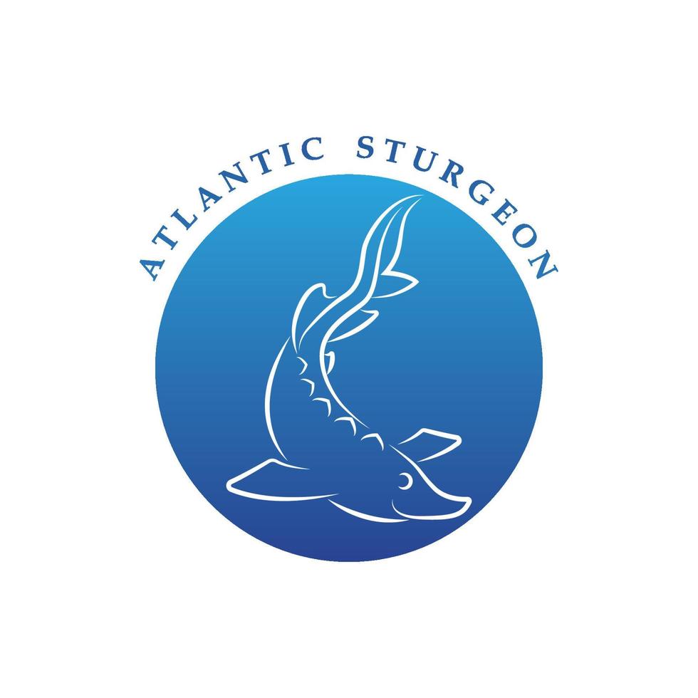 sturgeon logo and vector with slogan template