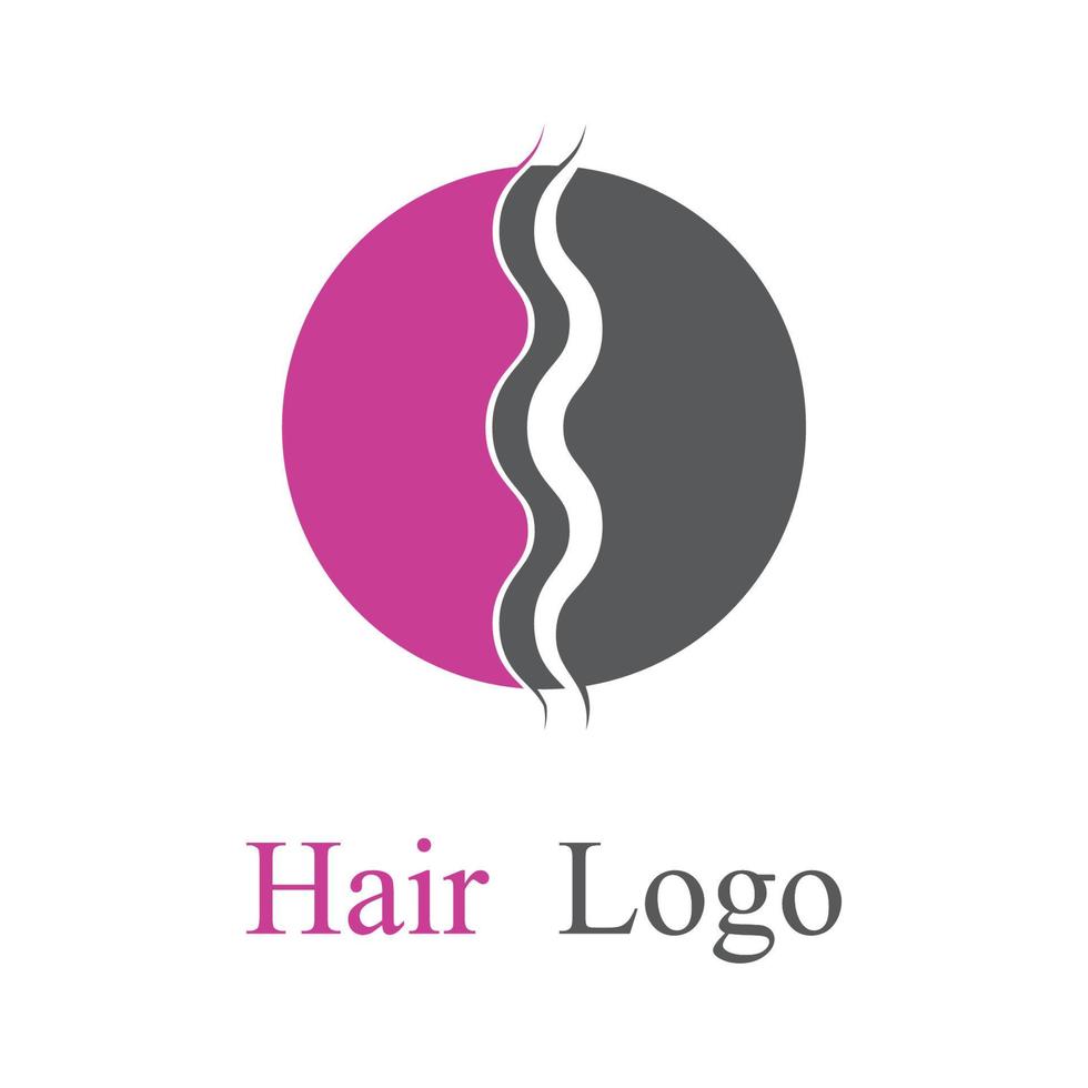 hair wave logo template vector