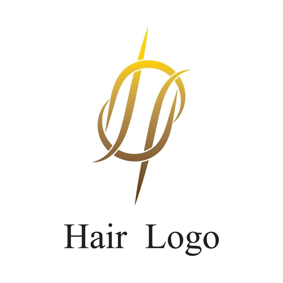 plantilla de logotipo de onda de cabello vector