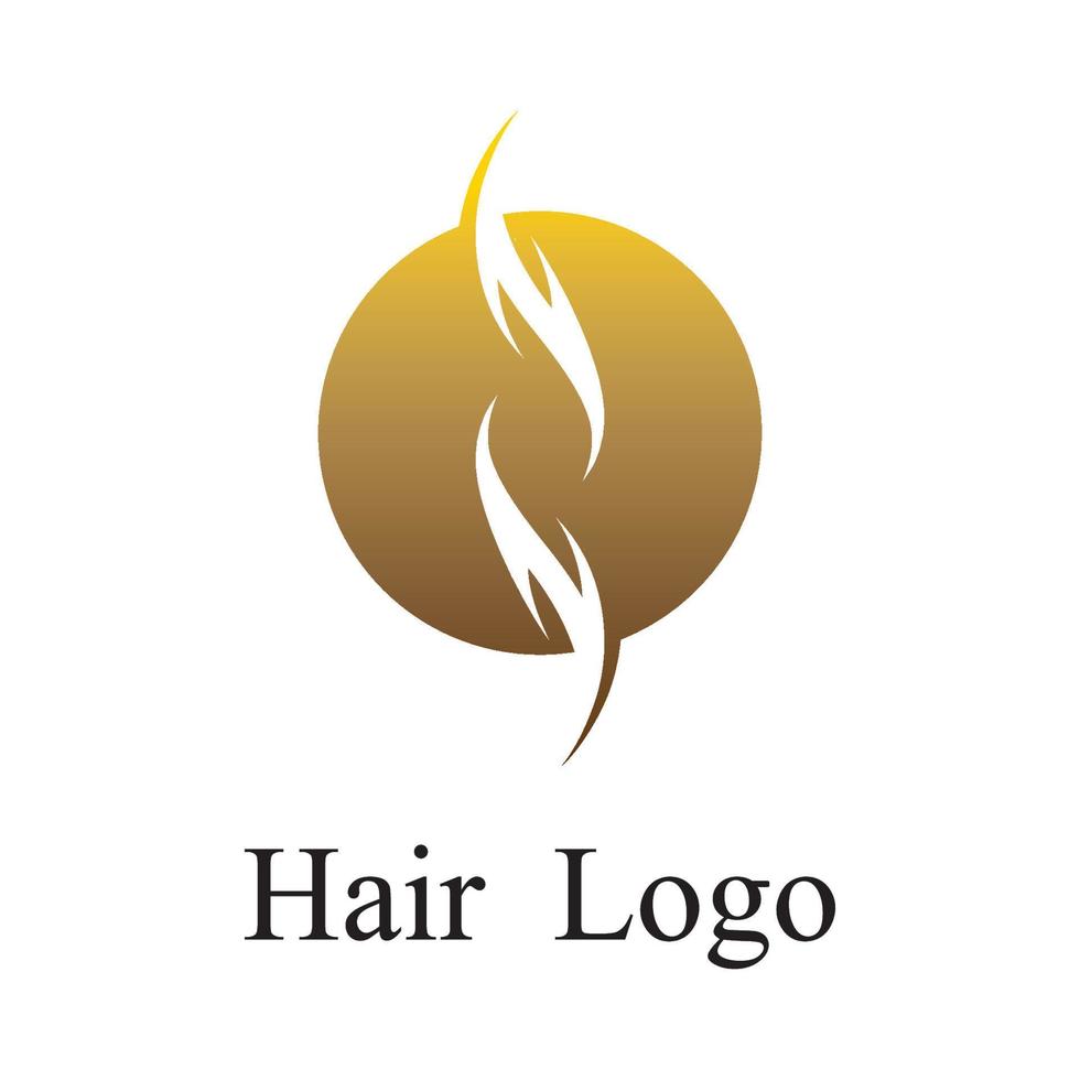 hair wave logo template vector