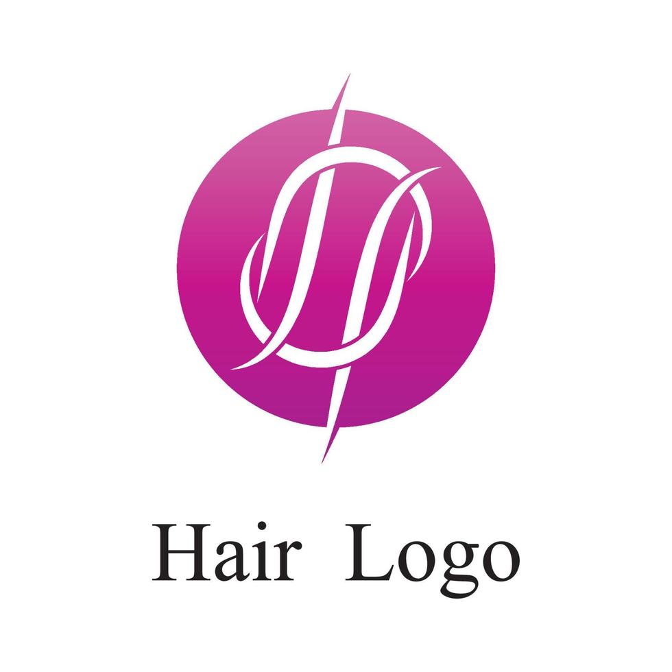 hair wave logo template vector