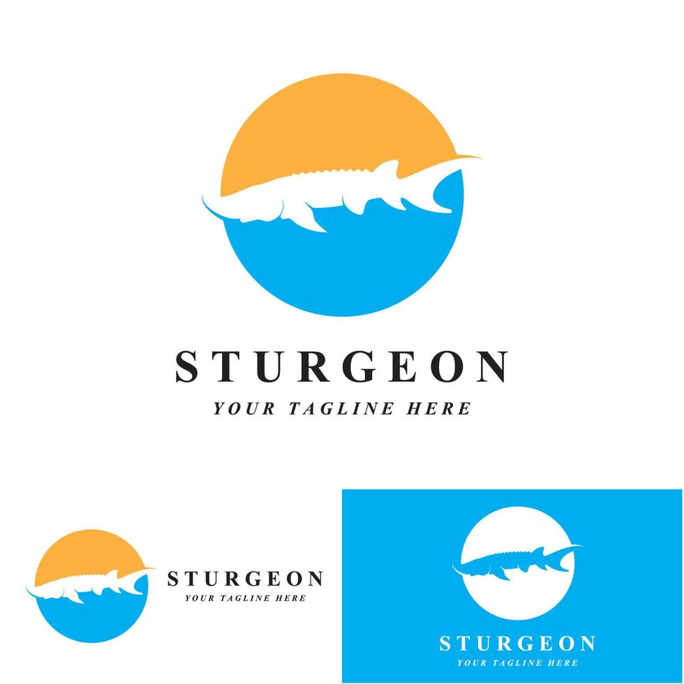 sturgeon logo and vector with slogan template