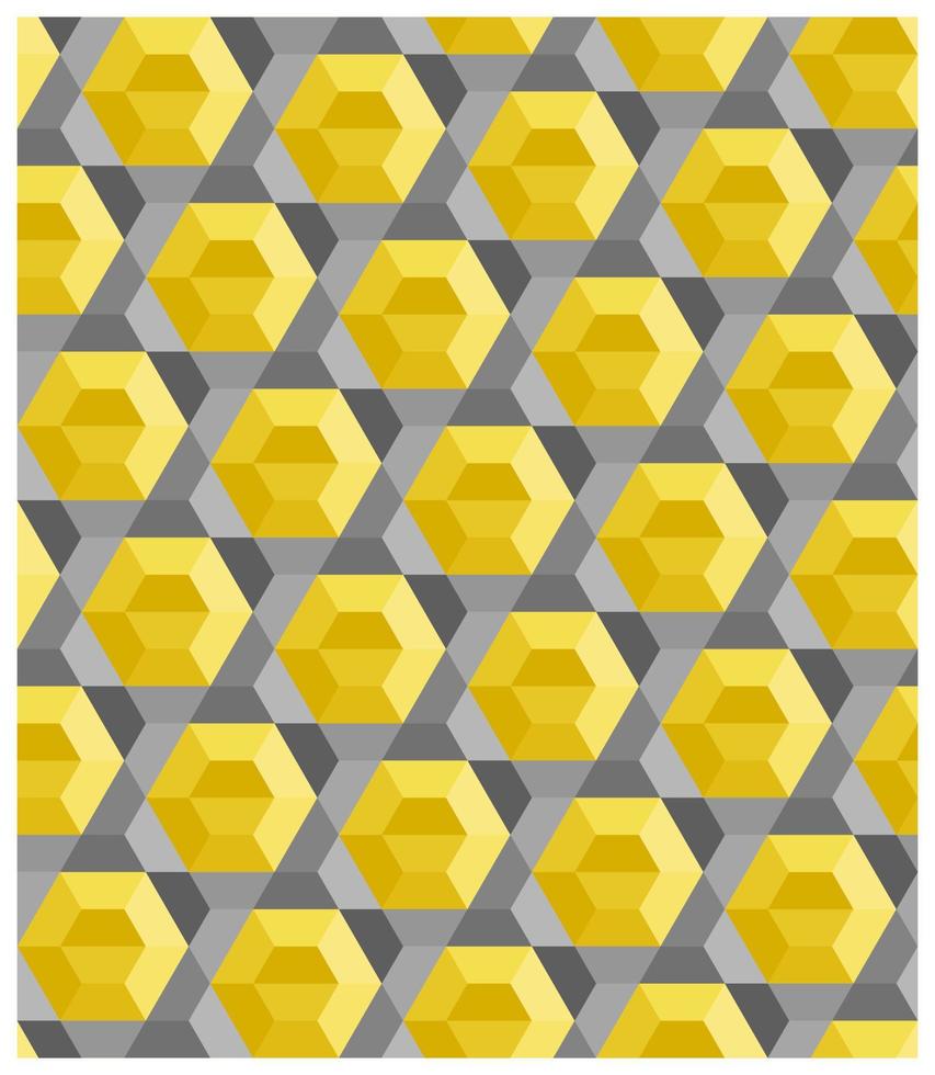Seamless Background Yellow Hexagonal Shape Pattern vector