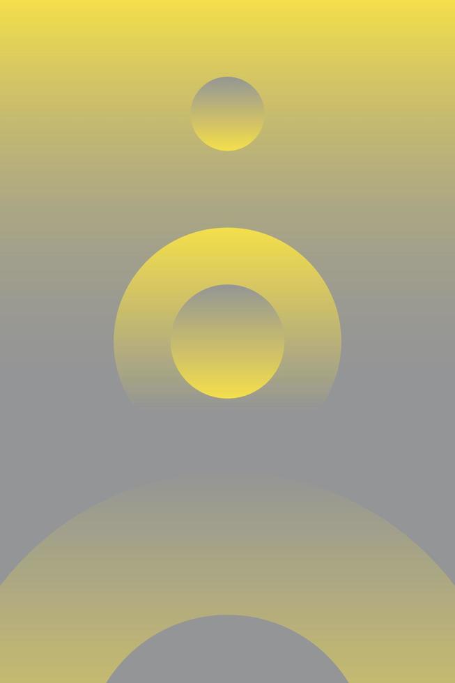 Gray Gradient Yellow Circle Abstract Pattern Background vector