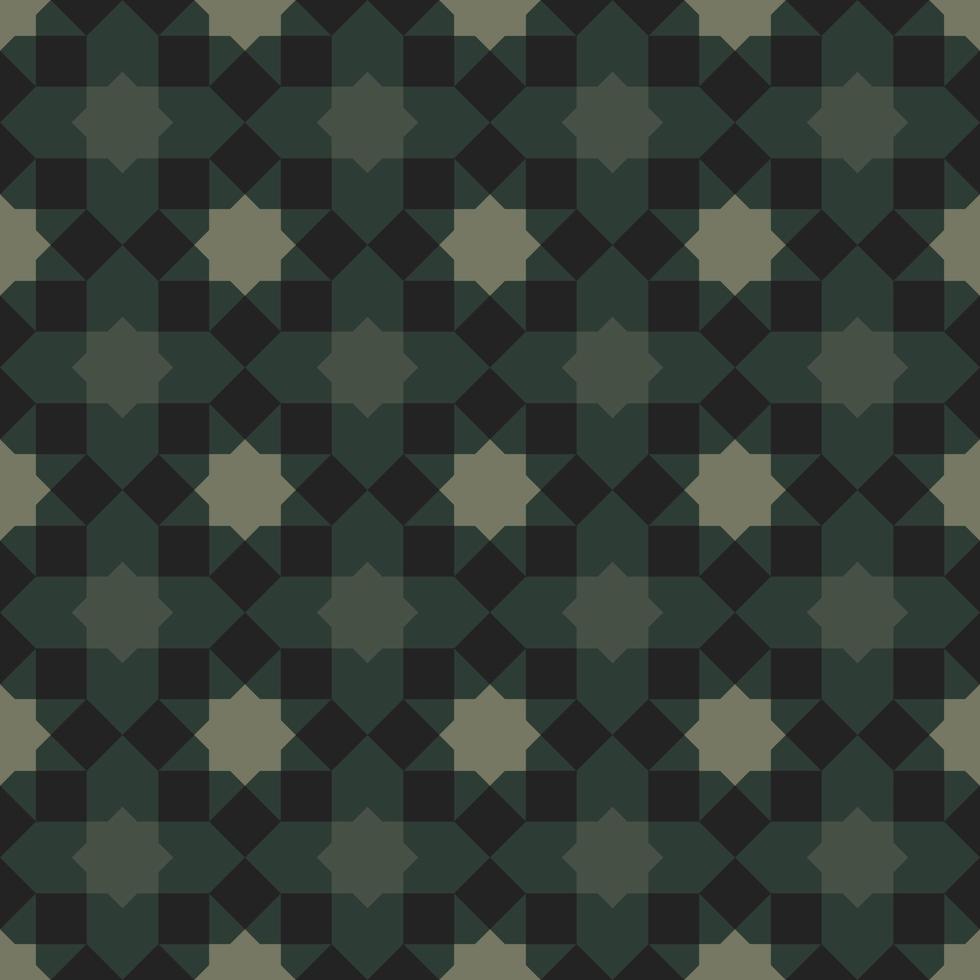 Octagon Pattern Seamless Background Green Tone Color vector