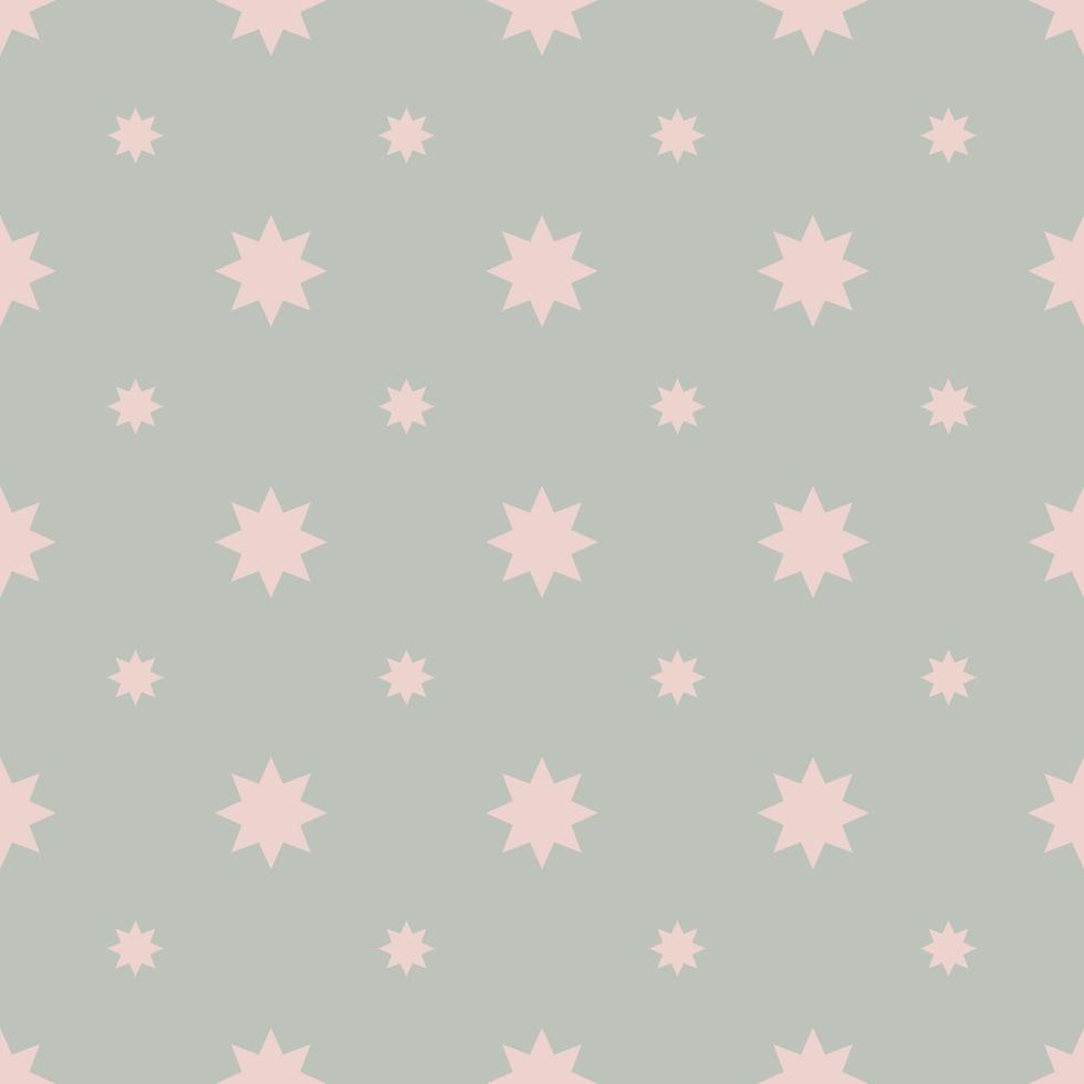 Seamless Pastel Color Eight-pointed Star Background Pattern vector