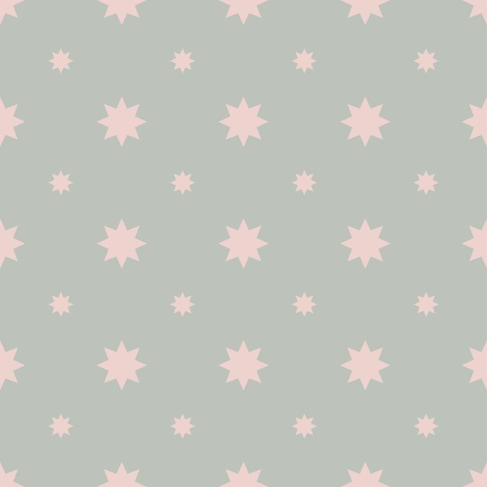 Seamless Pastel Color Eight-pointed Star Background Pattern vector