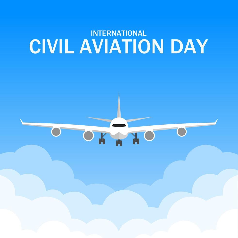 International civil aviation day vector illustration. Suitable for Poster, Banners, background and greeting card.