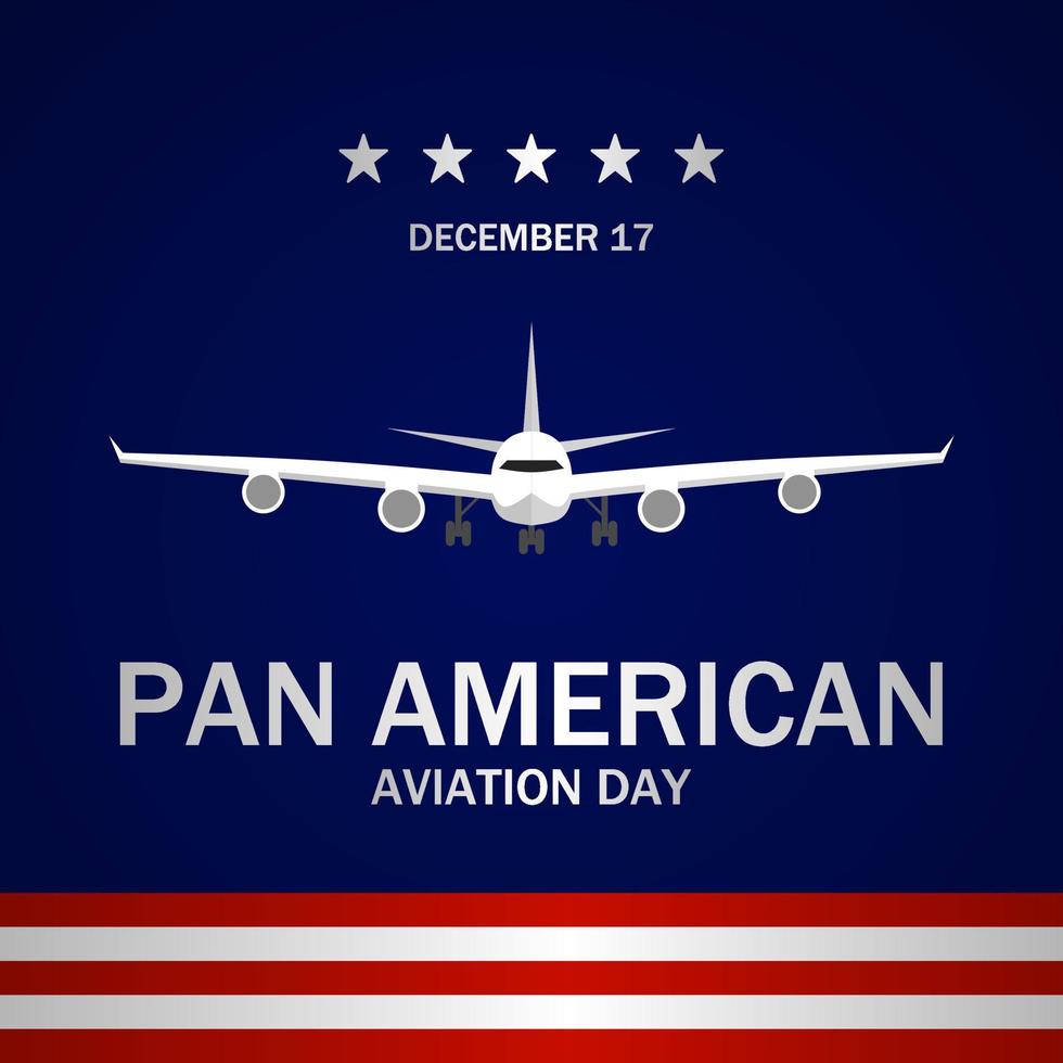 letras del tema del día panamericano de la aviación. ilustración vectorial adecuado para carteles, pancartas, antecedentes y tarjetas de felicitación. vector